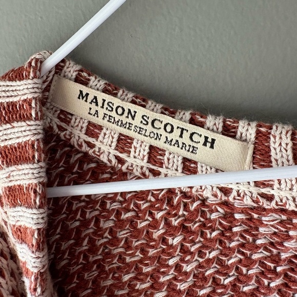 Maison Scotch, size small,Striped Women's Sweater - corset ribbon back - Picture 6 of 9